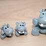 hippo keyring and earrings