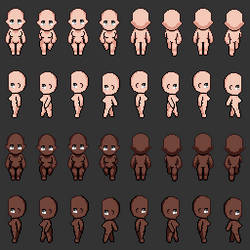 SC GameMaterial - 32x64 Charset Template (Female) 