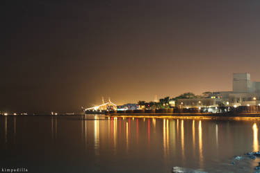 Roxas Boulevard at night Manila, Philippines