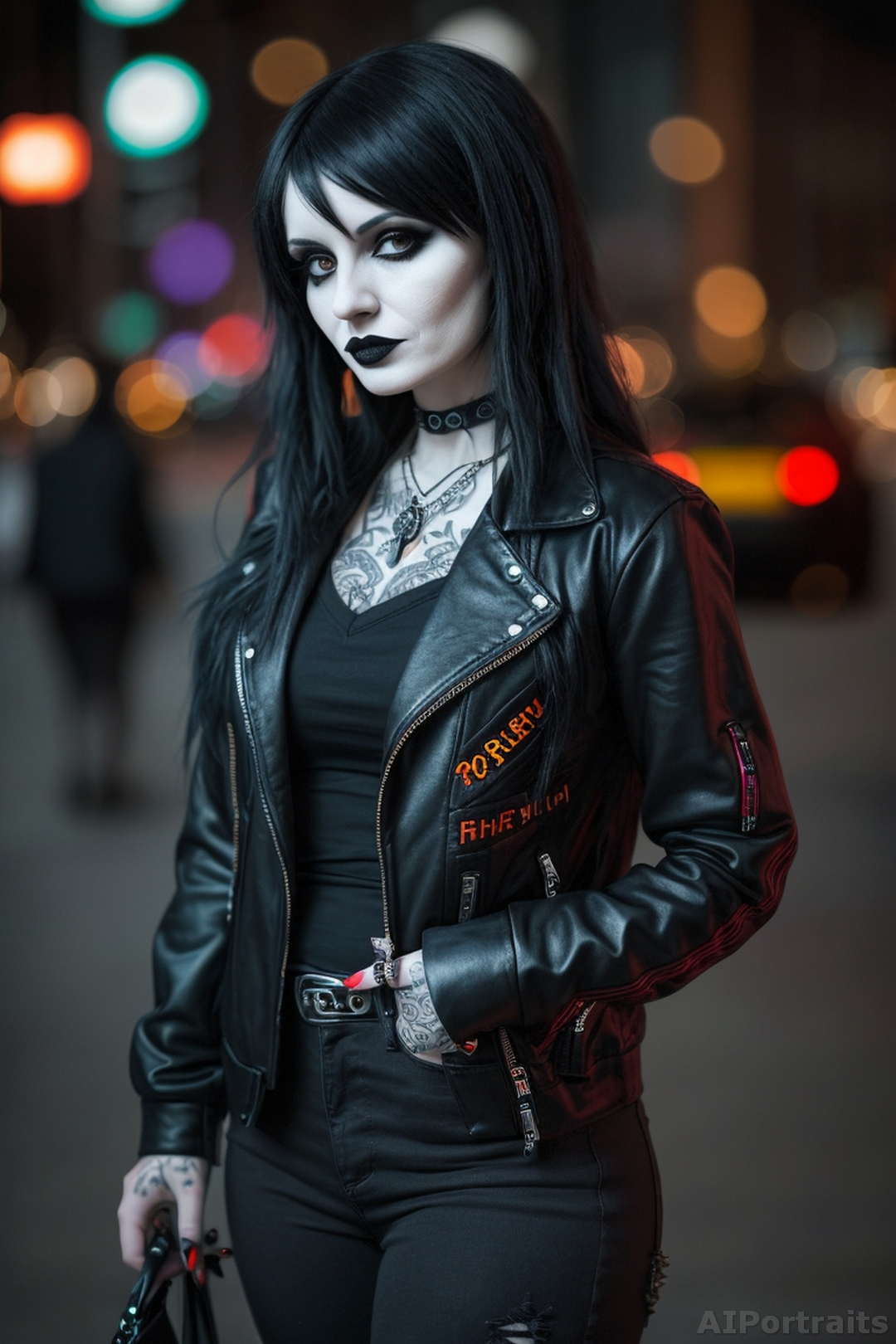 Sexy Goth 032 by AI-portraits on DeviantArt