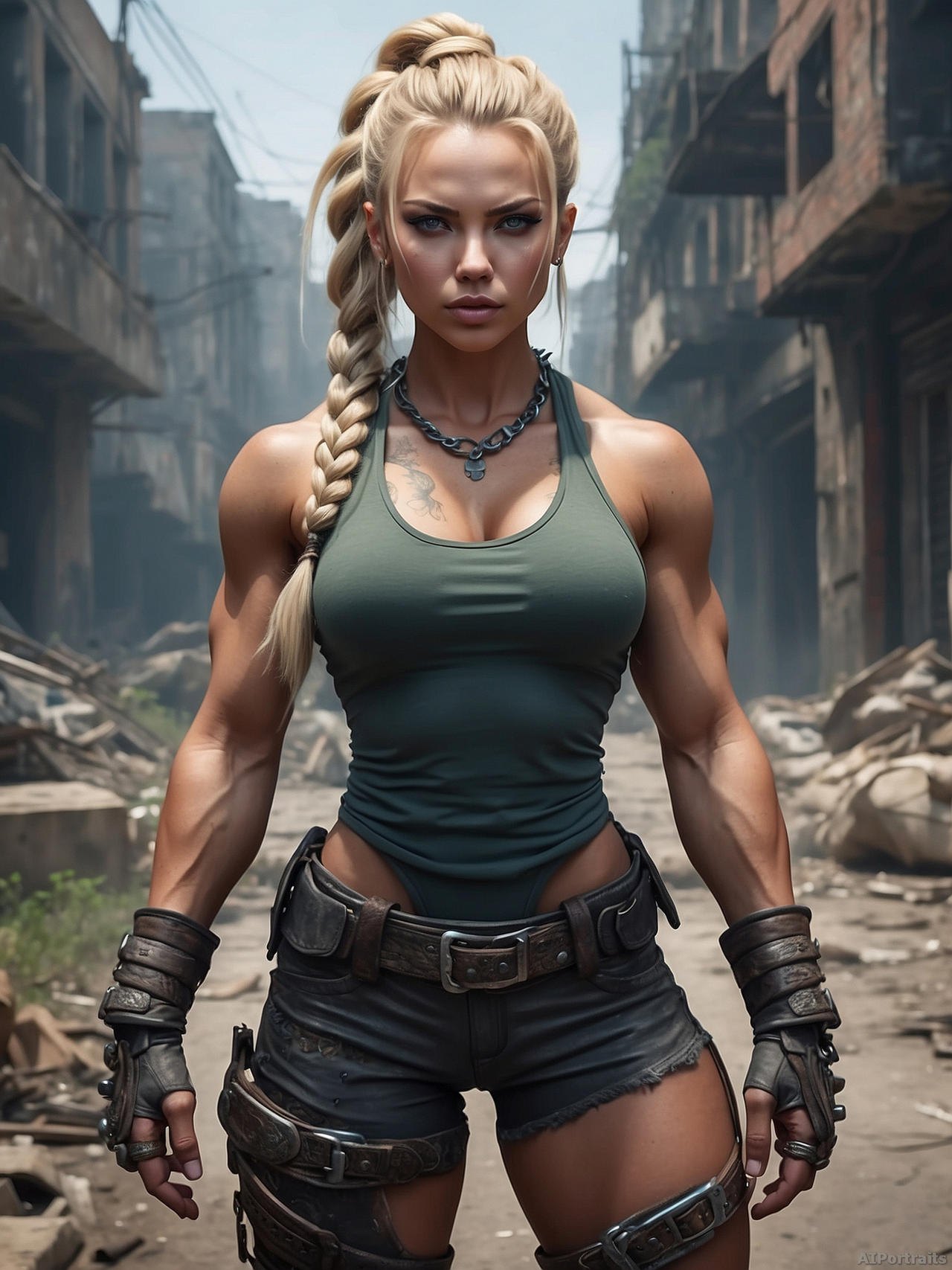 Pretty Apocalyse Post apocalypse 24 by AI-portraits on DeviantArt