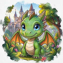 The Meadow-Bright Baby Dragon