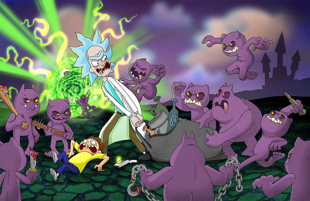 Rick and Morty Go to Hell by cgianelloni