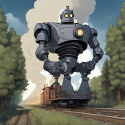 Iron Giant as Steam Train by Chugganooga