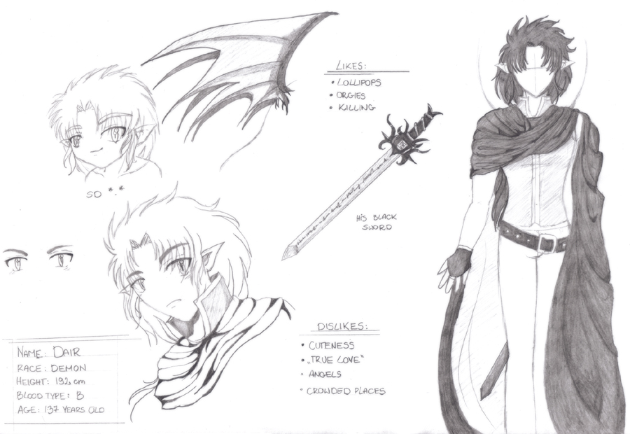 Dair- chara design sheet