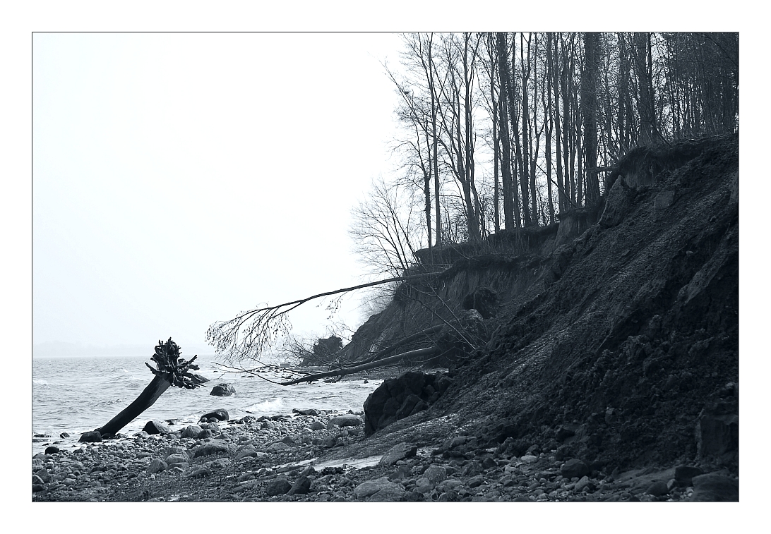 Cliff line after storm