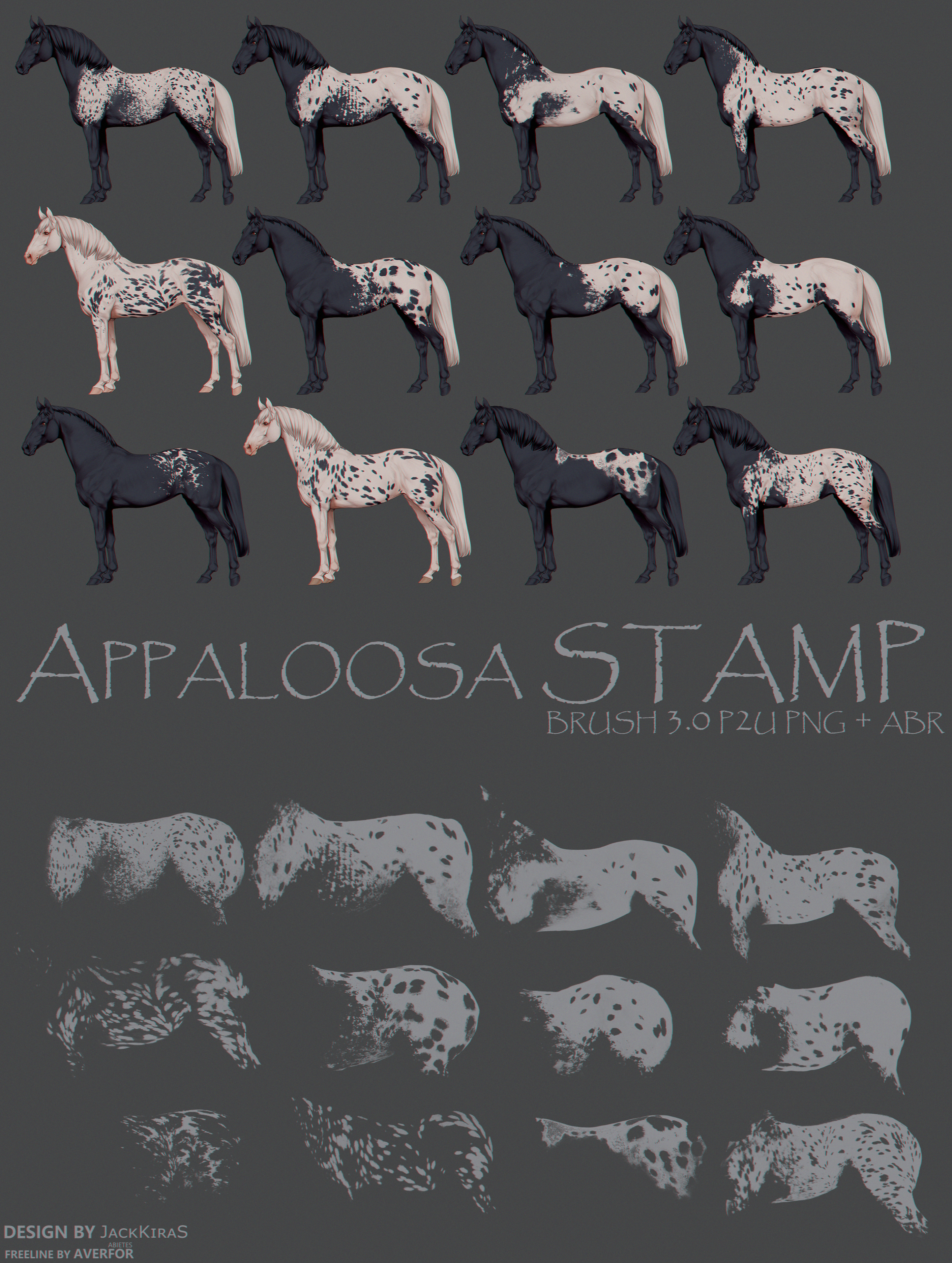 Appaloosa STAMP brush p2u png + abr