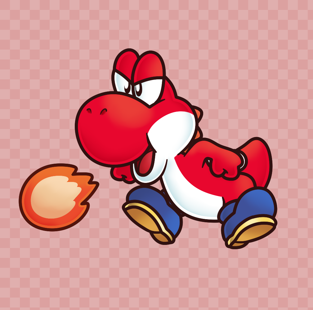 Red Yoshi by MuzYoshi on DeviantArt