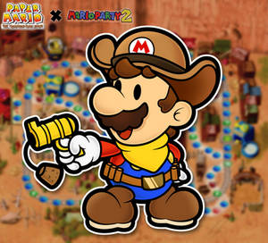 Paper Cowboy Mario
