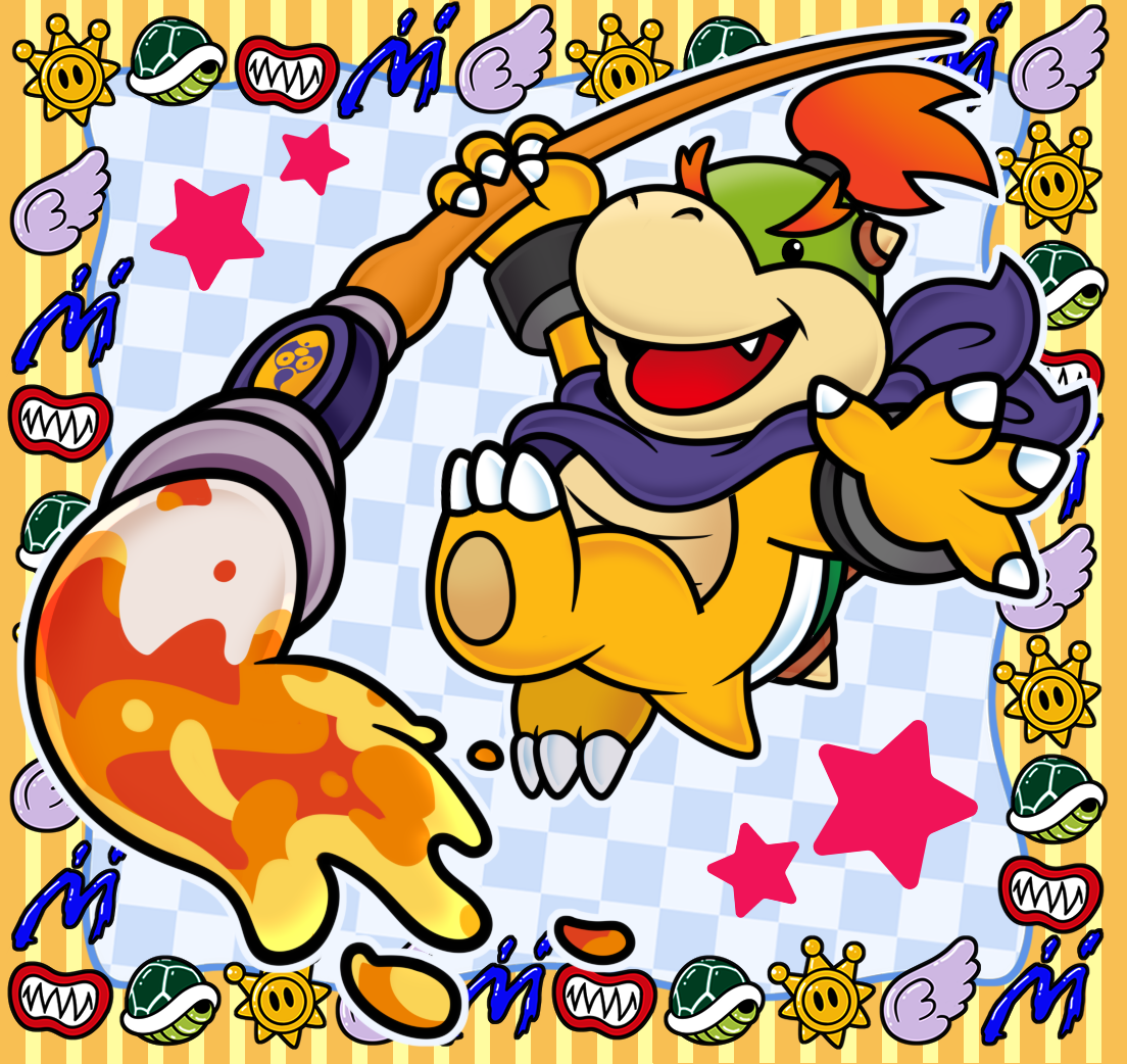 Bowser Jr. (Paper Mario TTYD Style) by MuzYoshi on DeviantArt