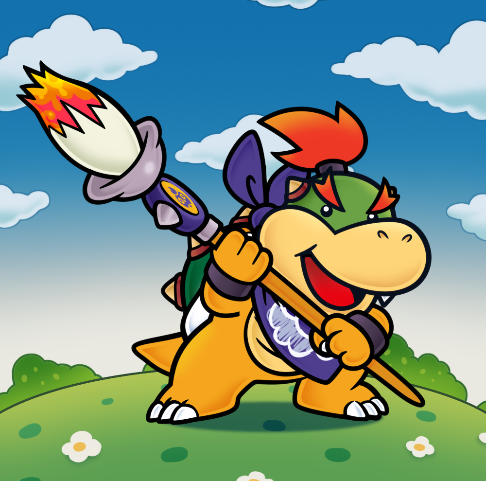 Bowser Jr. (Paper Mario TTYD Style) by MuzYoshi on DeviantArt