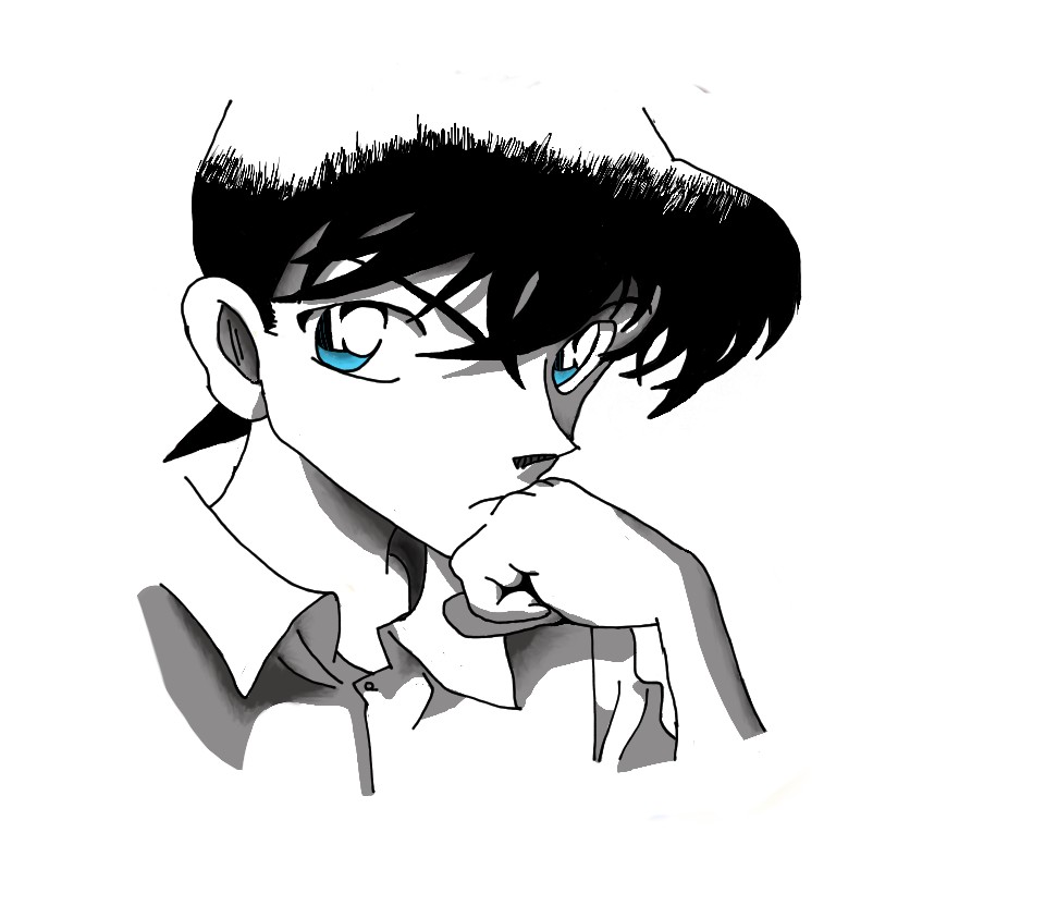 Detective Conan Shinichi Kudo Drawing detective-conan-shinichi-kudo-drawing
