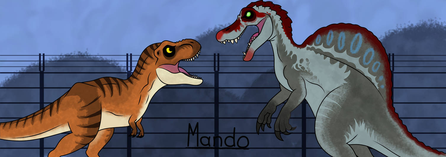 Tyrannosaurus Rex vs Spinosaurus by rainbowarmas on DeviantArt
