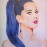 Katy Perry with blue hair