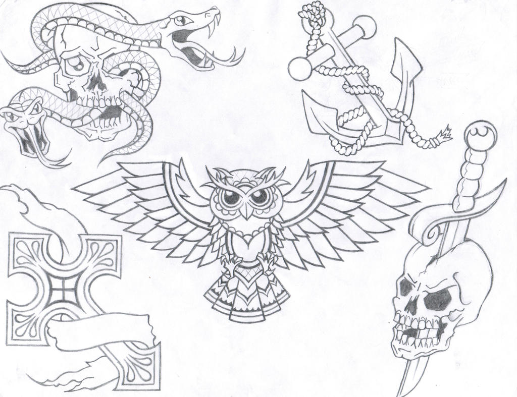 Tattoo Flash sheet 2 by DaniiCalifornia on DeviantArt