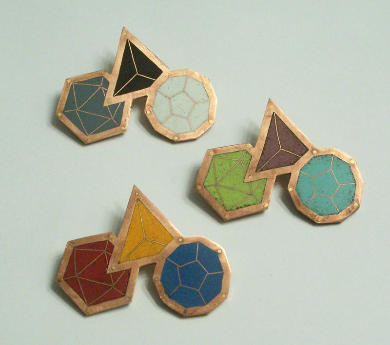 Dice Brooches