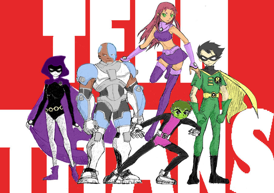 Teen Titans Coloured By Iamyoshi On DeviantArt teen-titans-coloured-by-iamyoshi-on-deviantart