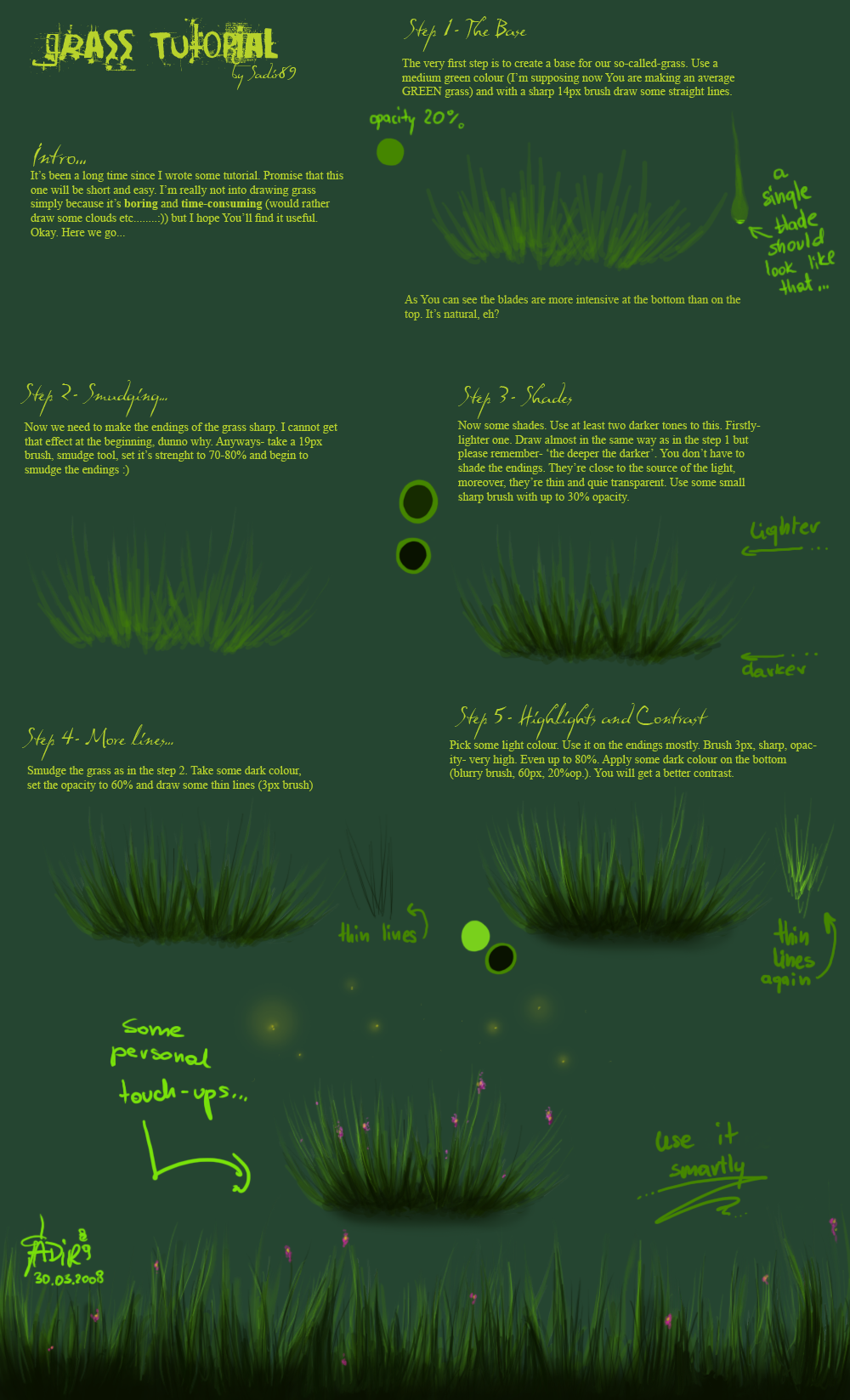 Grass Tutorial By Sadir89 On Deviantart
