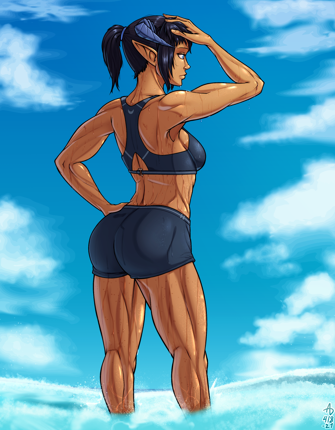 Pin on Anime athletic muscle woman