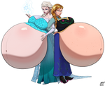 Elsa and Anna by A0IISA
