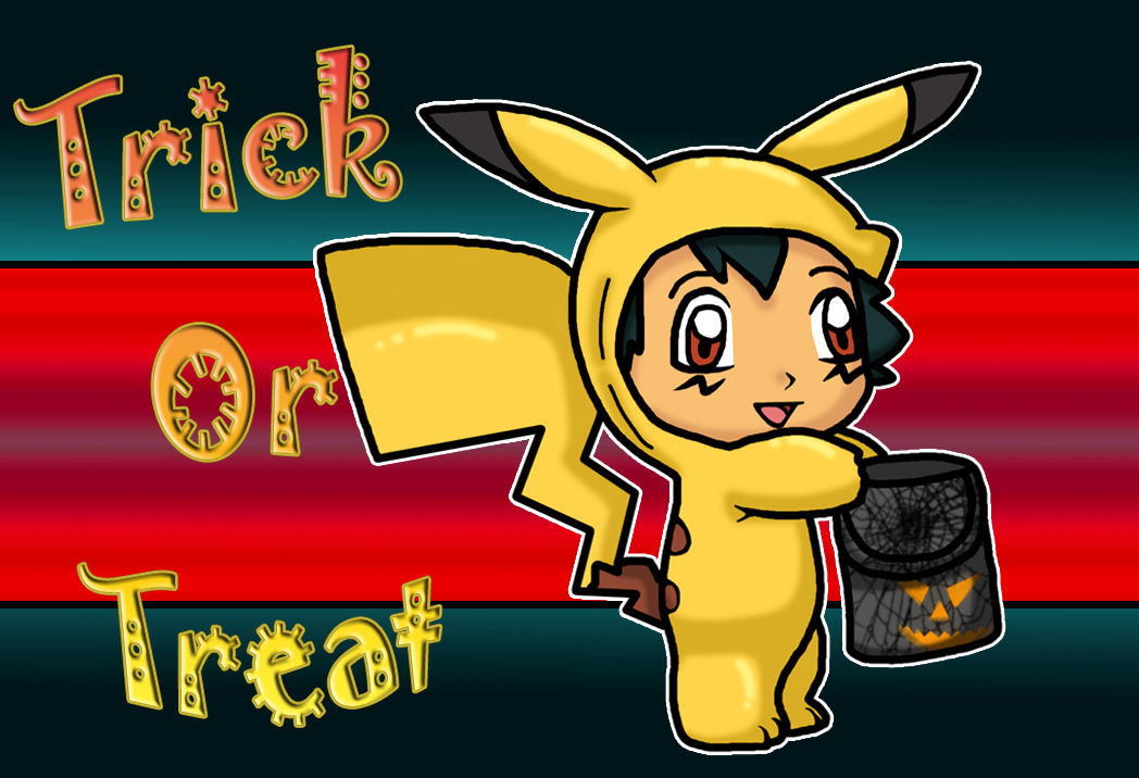 Ash Trick or Treat by KatSkittychu on DeviantArt