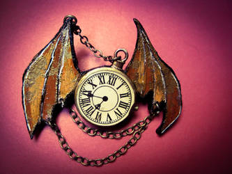 steampunk bat pin