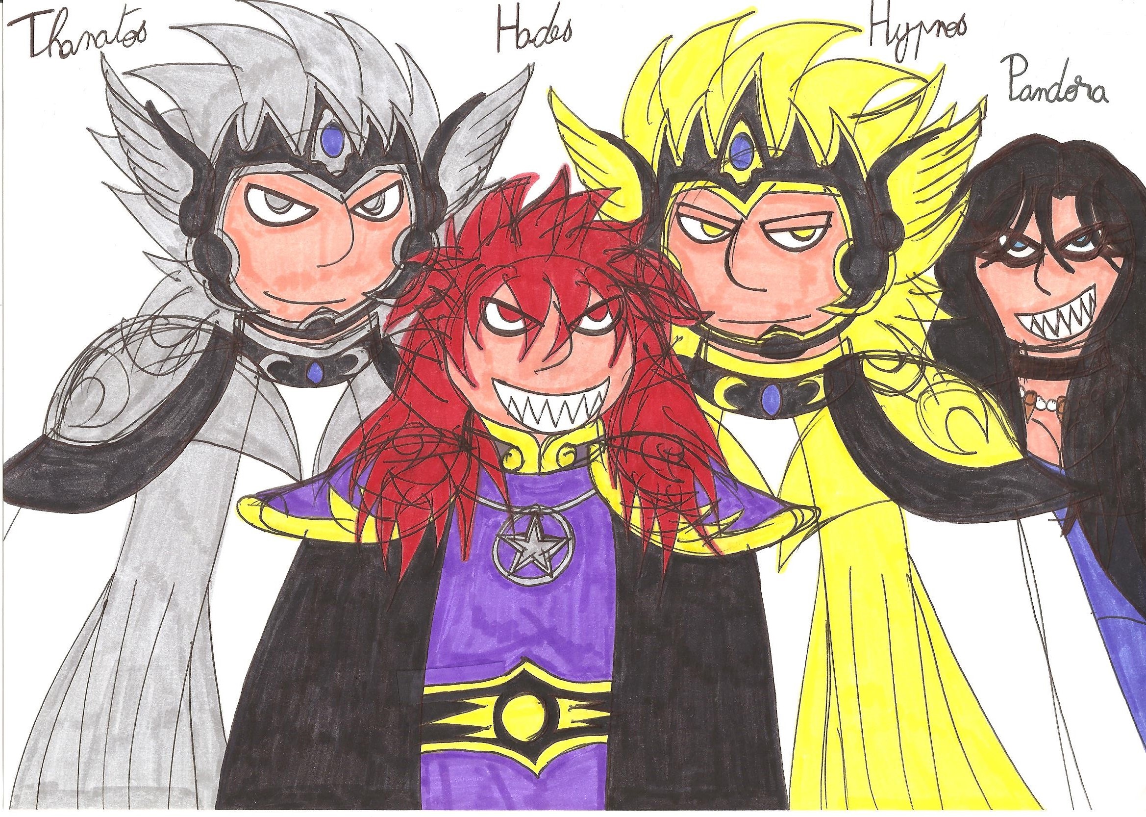 Saint Seiya Dieux Hades/ Thanatos/ Hypnos/ Pandore