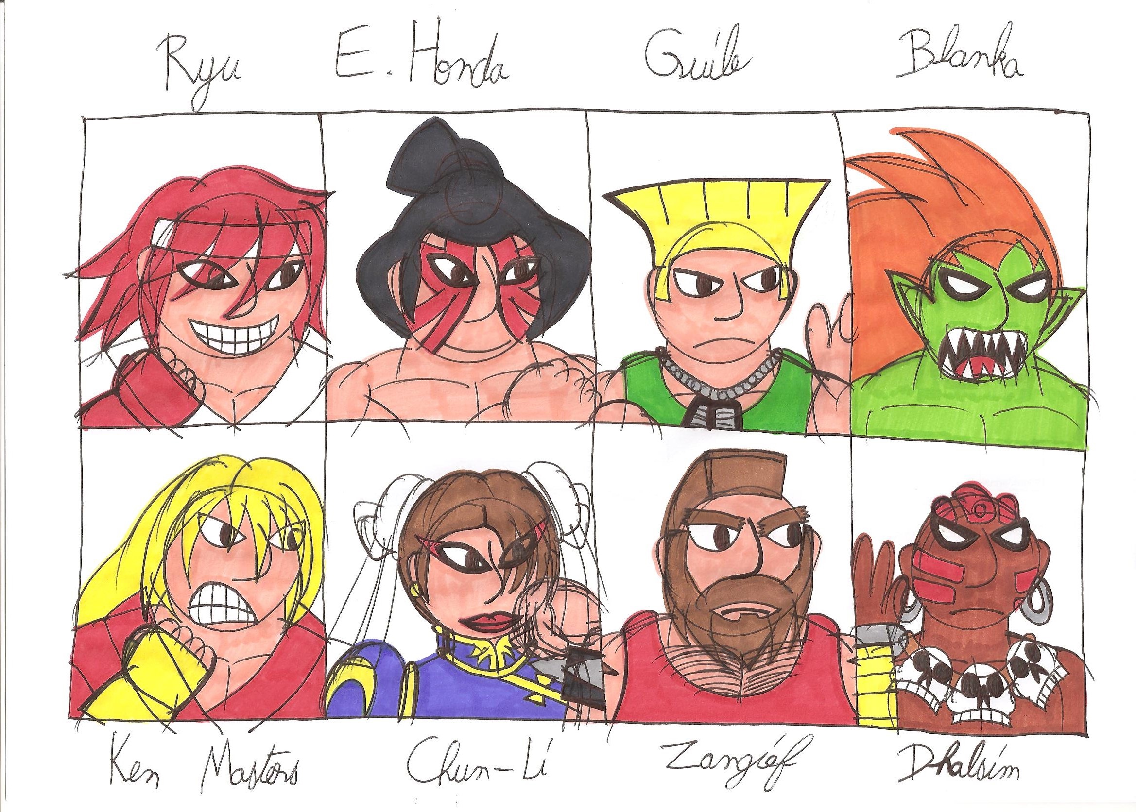 Ssf2t Roster Street Fighter II roster (1/2) by CARGOCAMP on DeviantArt