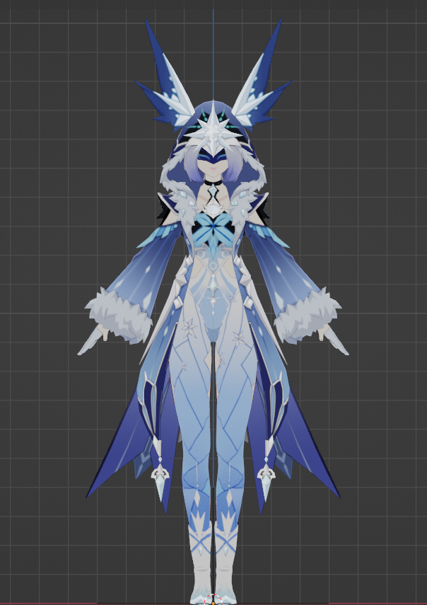 abyss mage cryo - genshin impact Low-poly Modelo 3D