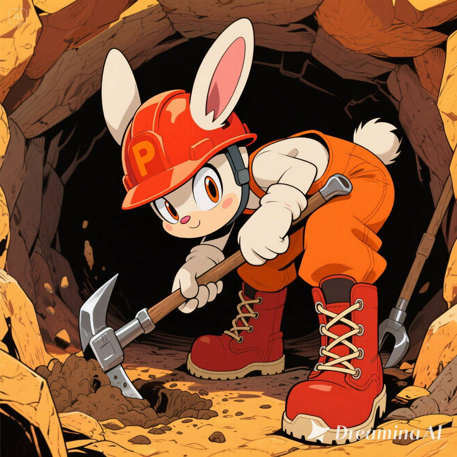 Cream Rabbit Stuck Cream the Rabbit digging an underground tunnel by JoelFred on DeviantArt
