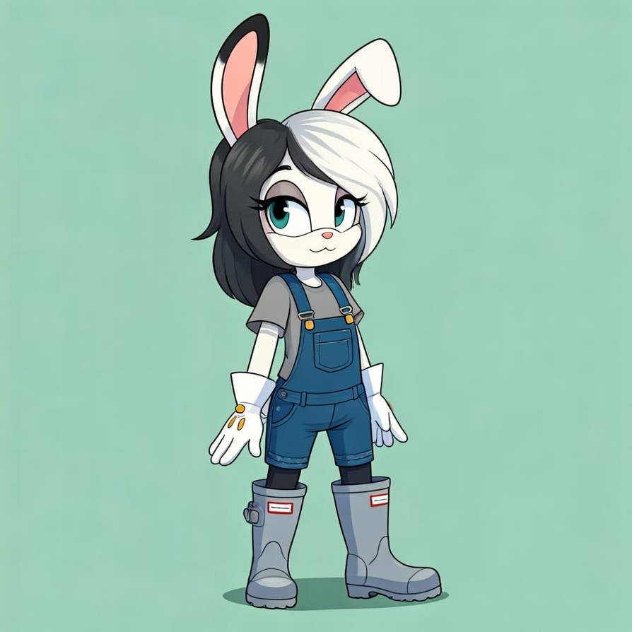 Hannah Rabbit Hanna the Rabbit in overalls by JoelFred on DeviantArt