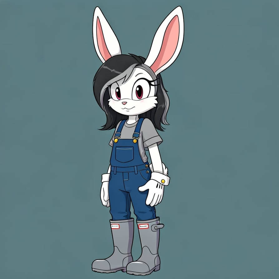 Hannah Rabbit Hanna the Rabbit in overalls by JoelFred on DeviantArt