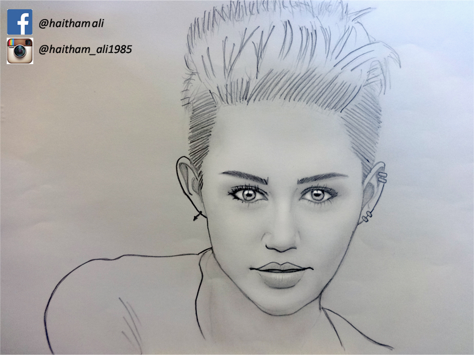 Miley Cyrus Drawing @mileycyrus