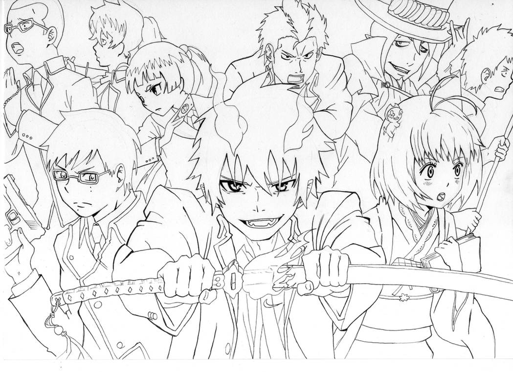 Ao2 Drawings Ao no exorcist by manuel-sama on DeviantArt