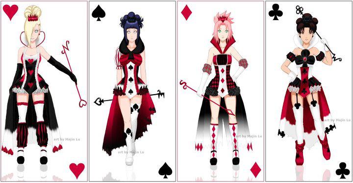 Naruto girls playing cards project by Kators on DeviantArt