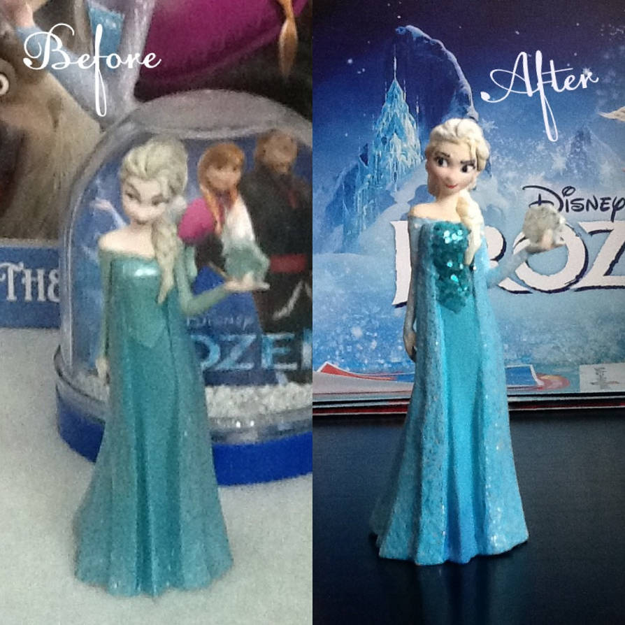 Elsa Figure Repaint by swtlaina22 on DeviantArt