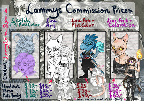 [CLOSED] COMMISSION PRICE SHEET
