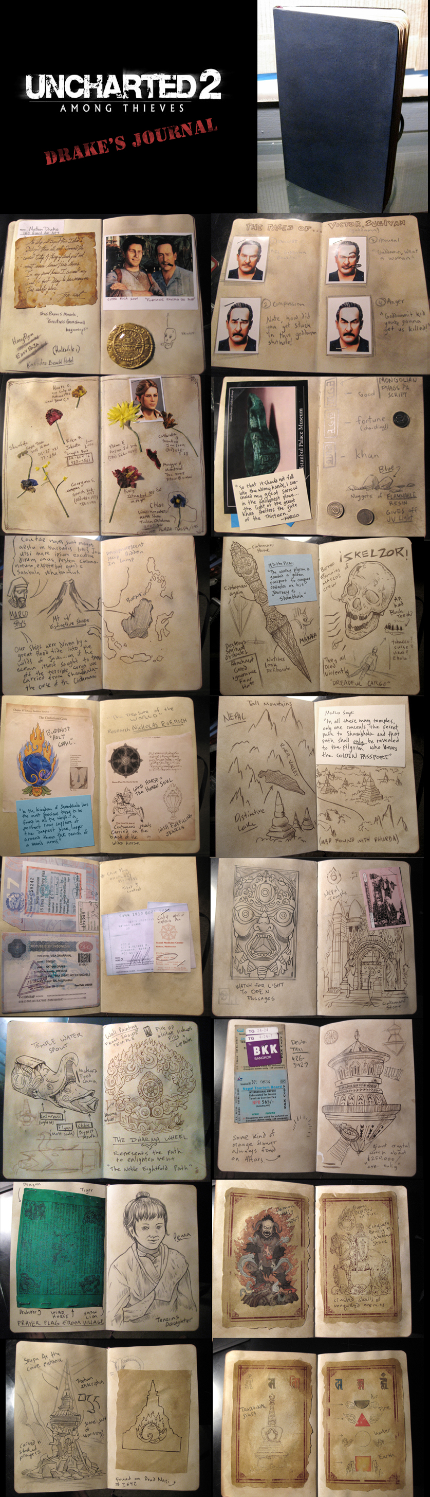 Uncharted Drake's Journal replica