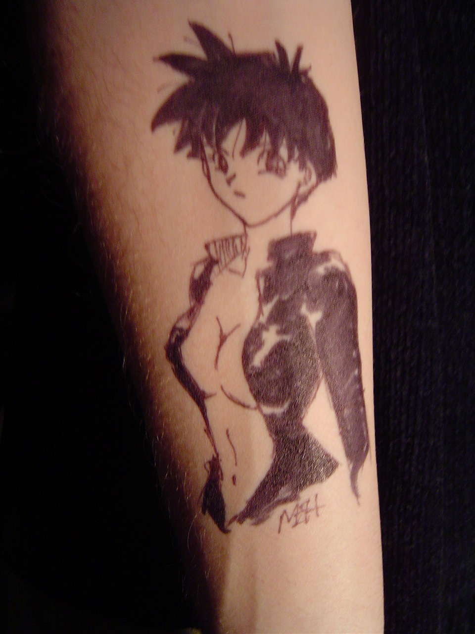 Videl done with sharpi on arm