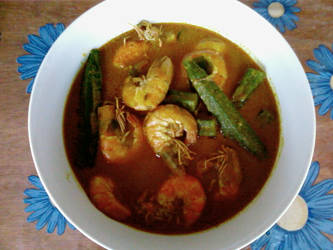 Home Made Prawn Curry.