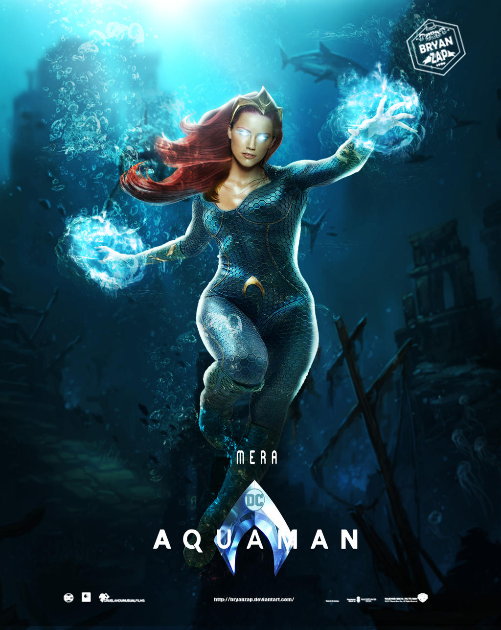 Aquaman Mera Poster By Bryanzap On Deviantart