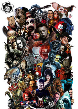 Horror Movies Icons Art