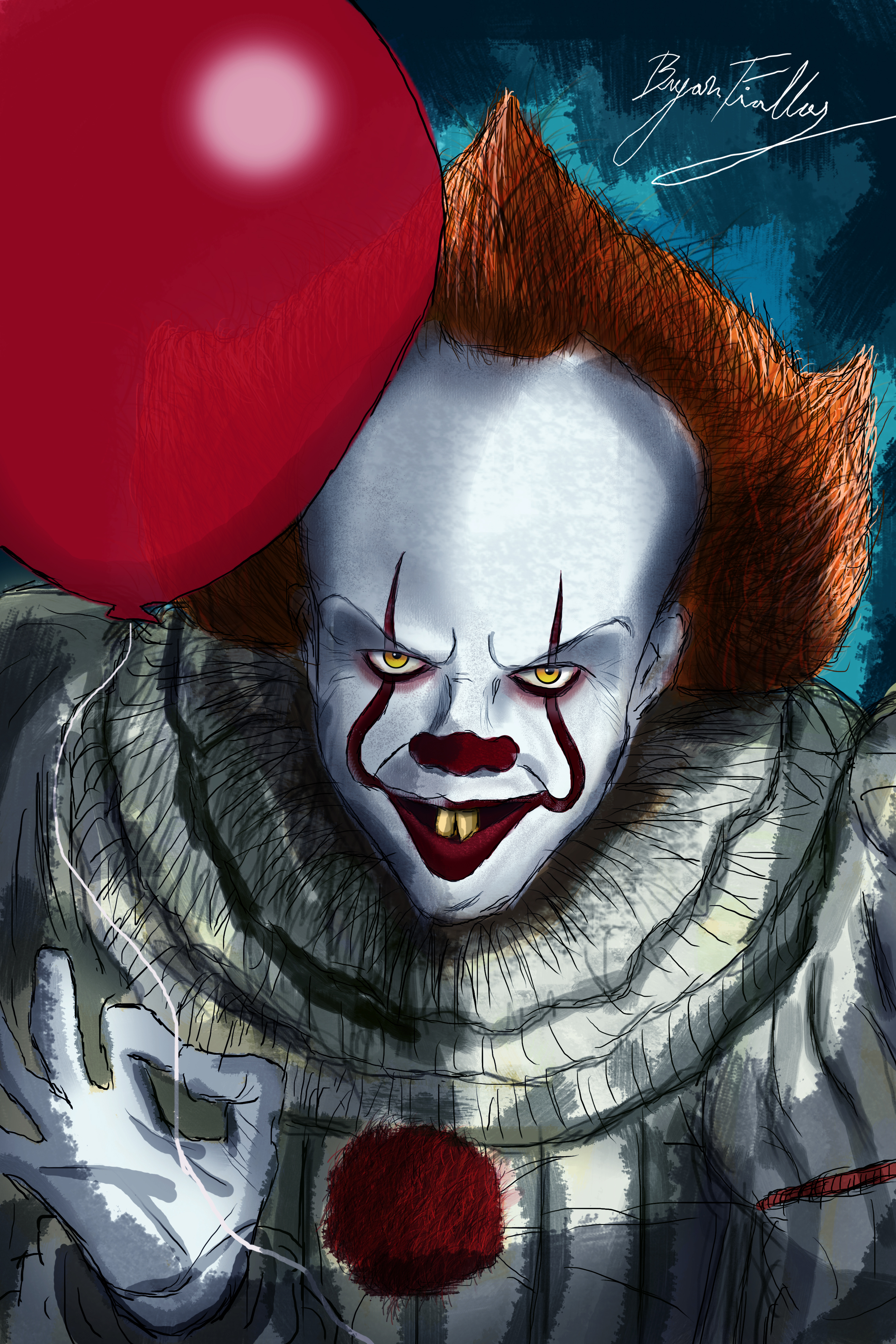 Pennywise IT Drawing by Bailee1660 on DeviantArt