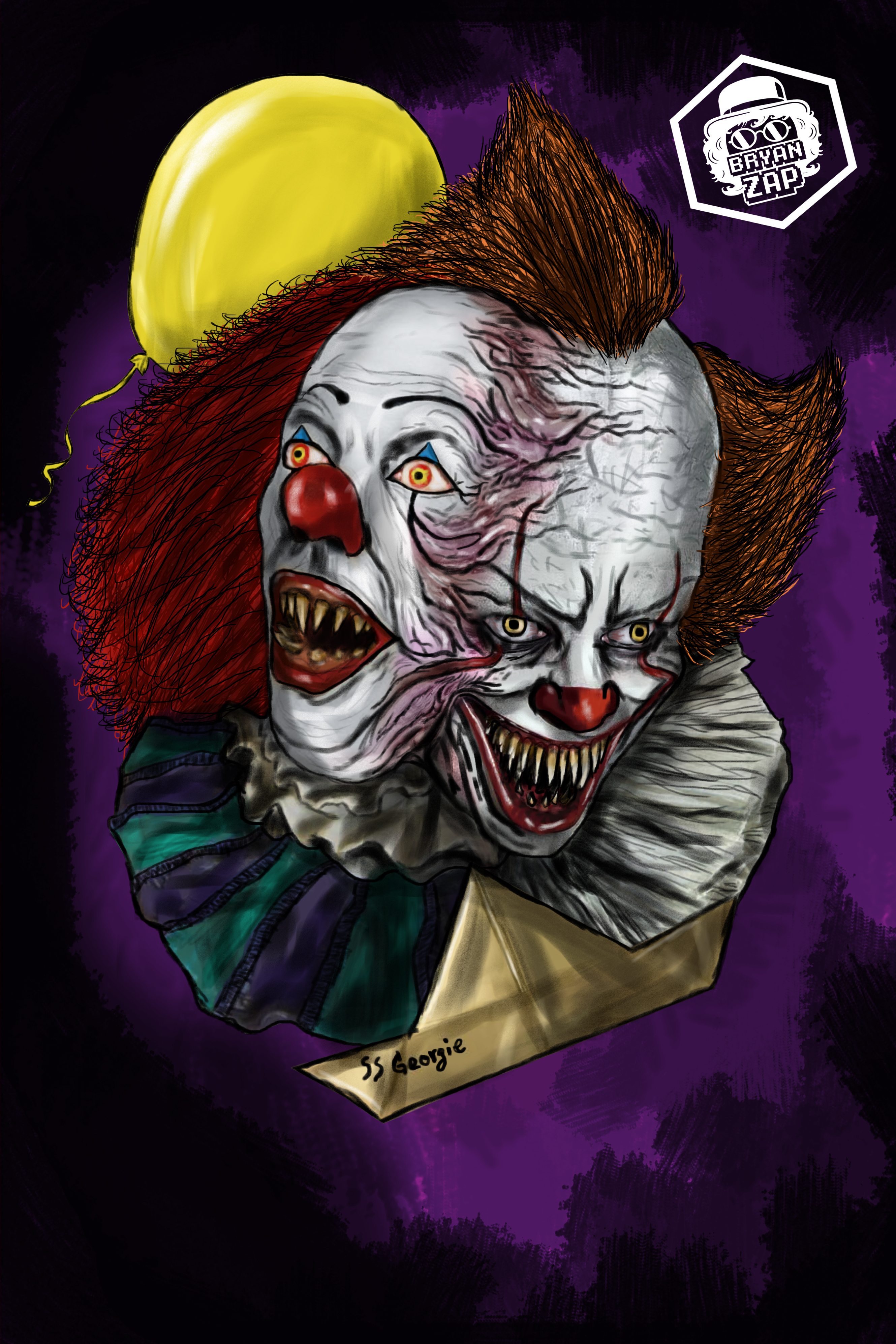 Pennywise ( it ) drawing by hg-art on DeviantArt