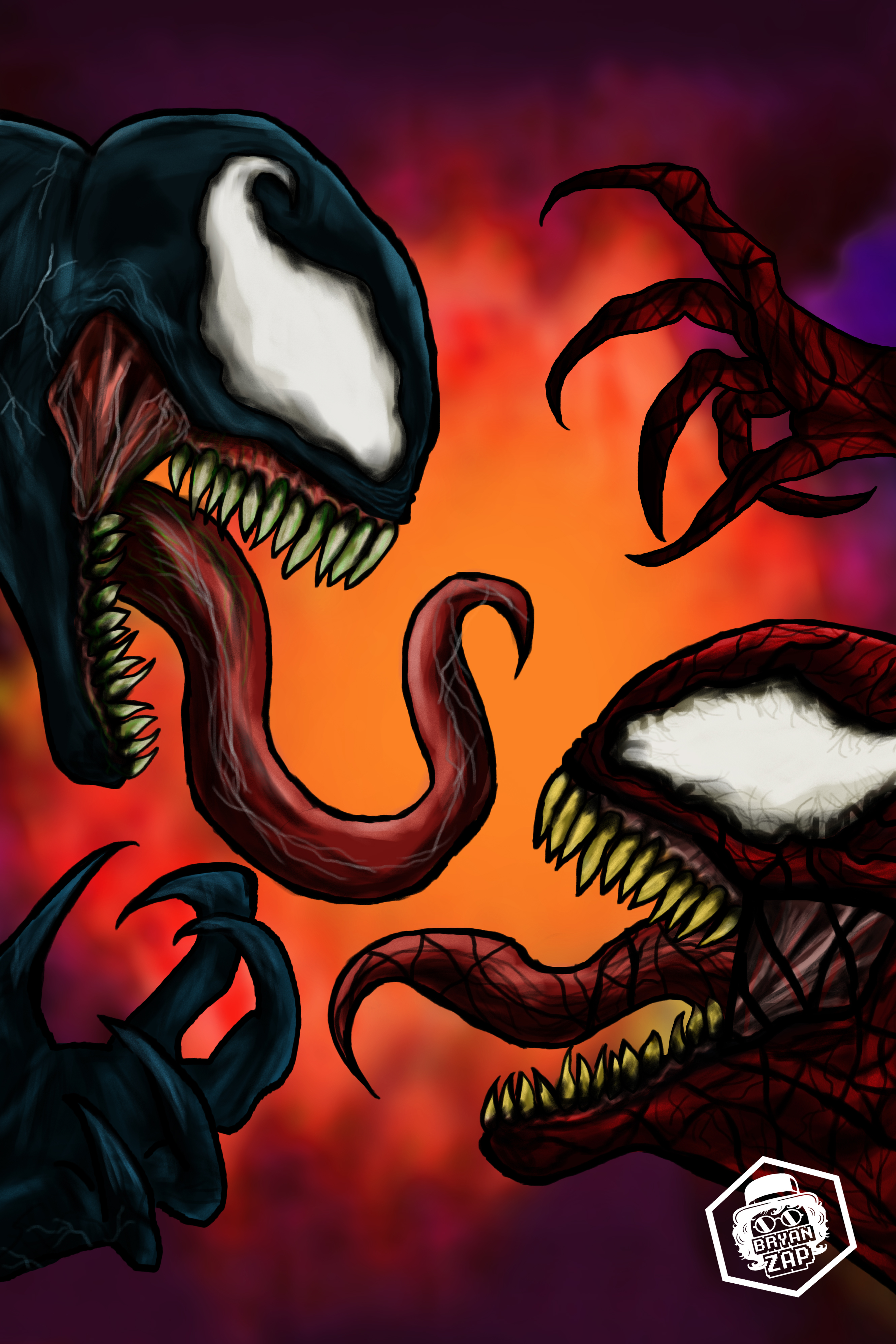 Carnum Venom and Carnage Art by Bryanzap on DeviantArt