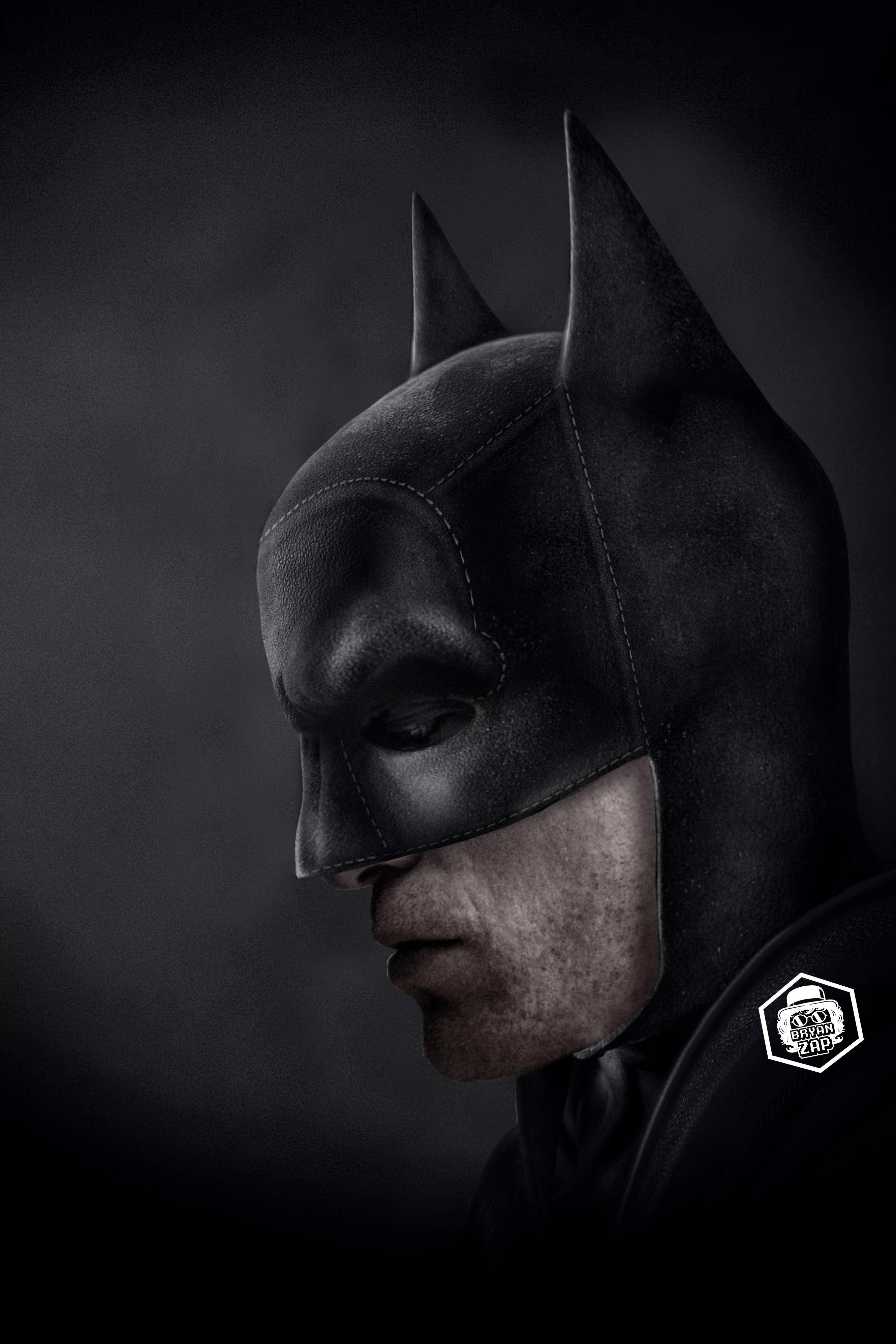 Robert Pattinson Batman Cowl by Bryanzap on DeviantArt