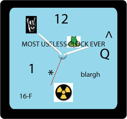 Most Useless Clock EVUR by Mastrangelo11 on DeviantArt