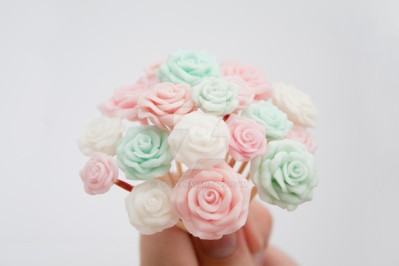 Handmade Pastel Roses