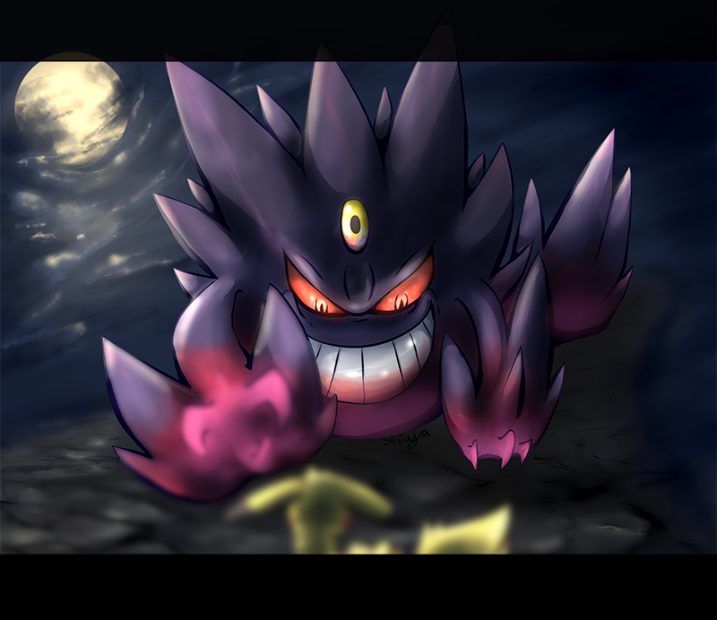 Pokemon Art Academy: F. P. 8: Shiny Mega Gengar by LordoftheFuzzys