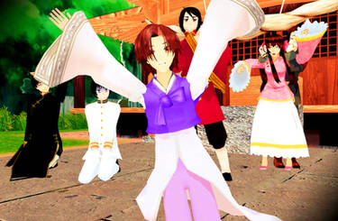 MMD Asian Family Photo.. Korea Model WIP 3